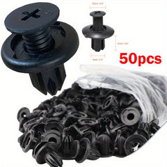 50pcs Car Plastic Rivets Fastener 8mm Hole Push Clip Trim Panel Retainer Clips