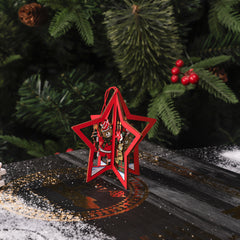 3D Bell Snowflake Christmas Tree Wooden Pendants