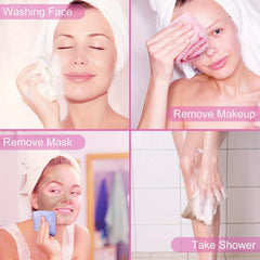 12pcs Face Washing Towel Soft Fast Drying Facial Cleansing Towel
