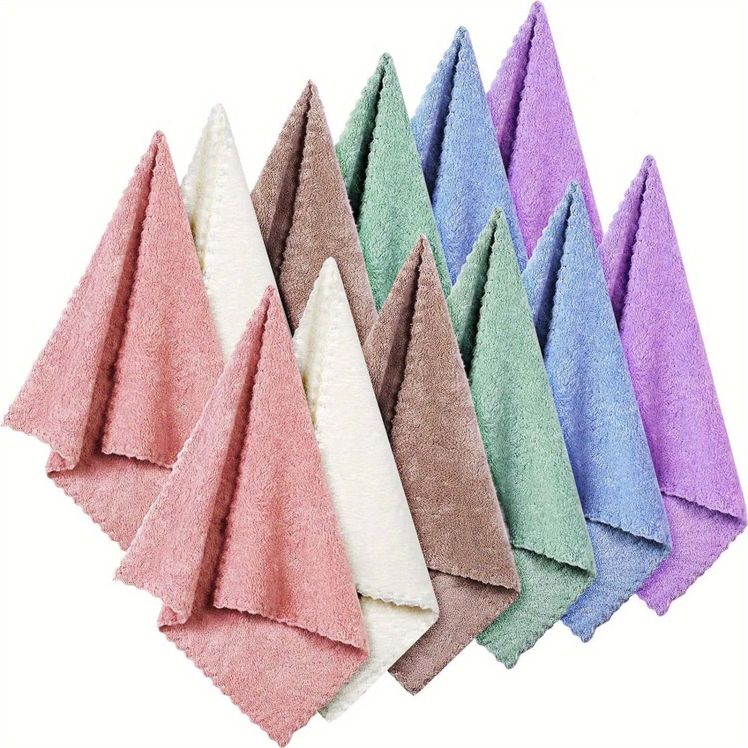 12pcs Face Washing Towel Soft Fast Drying Facial Cleansing Towel