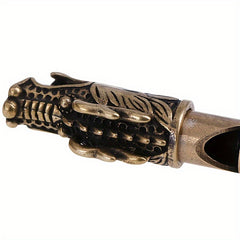 Brass Dragon Whistle Keychain Pendant Necklace