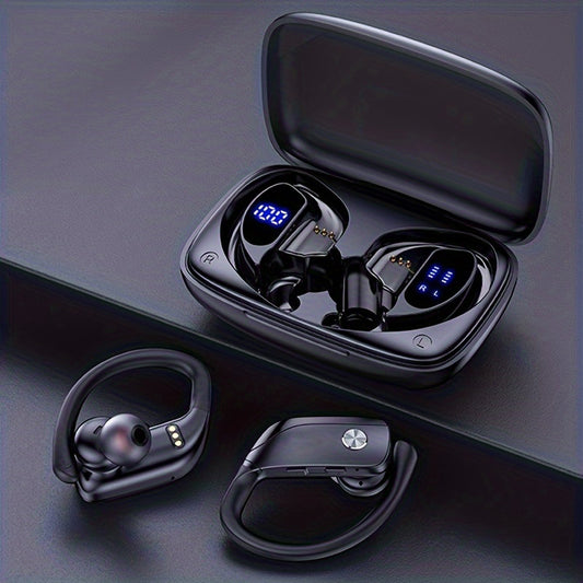Wireless Earbuds Stereo Headphones LED Display Built-in Mic Noise Canc