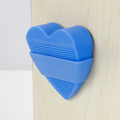4pcs Silicone Heart Shaped Door Stopper Flexible Door Stop Suction