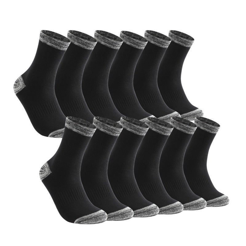 3 Pairs Large Running Socks Sweat-Absorbing Anti-Odor Cotton Basketball Socks
