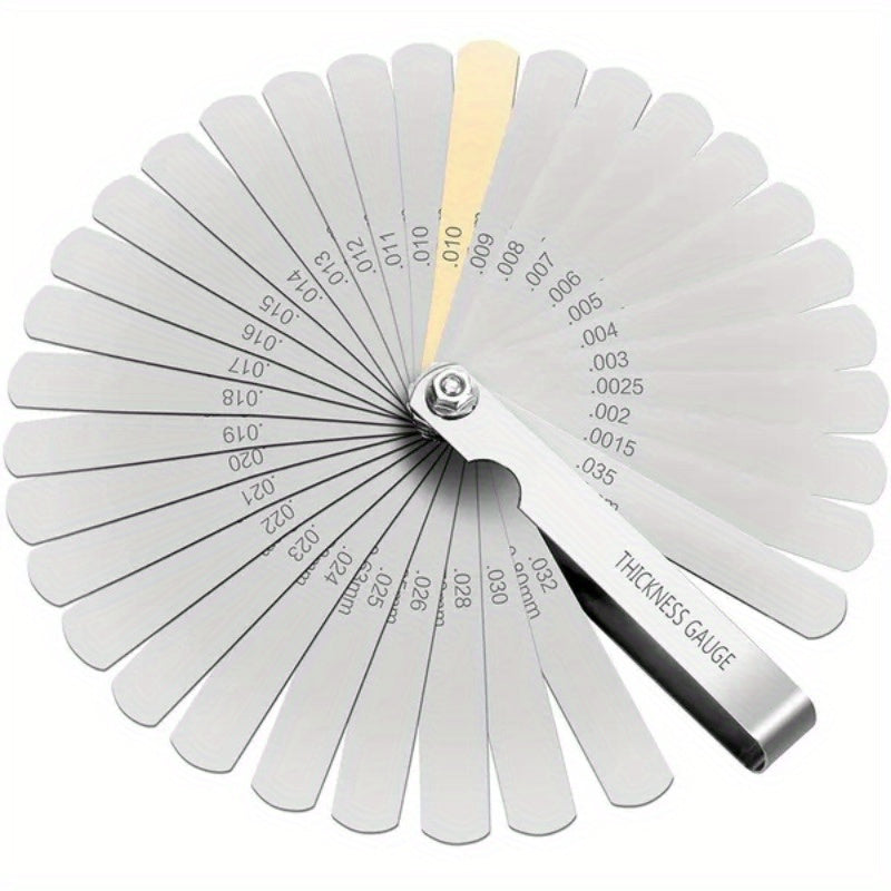 32 Blades Range Finder Feeler Gauge 0.04-0.88mm Gap Size Copper Sheet