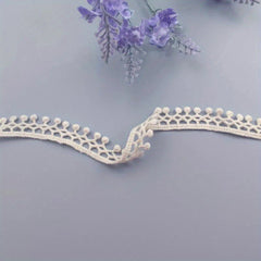 5 Yards 15mm Wide Cotton Tassel Lace Embroidery Ribbon Trim