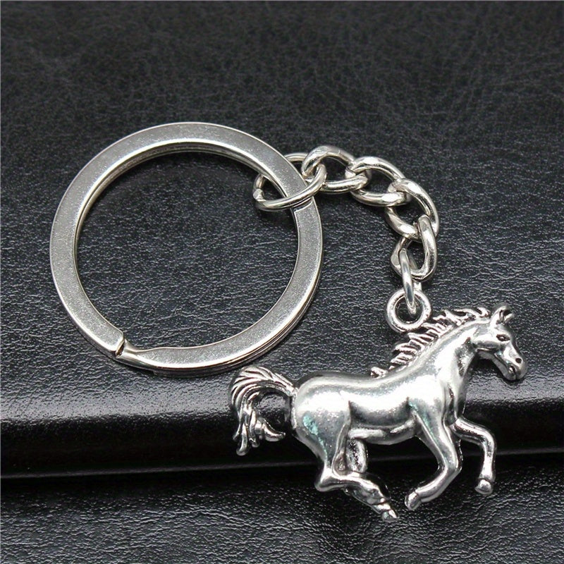 Vintage Horse Pendant Keychain for Women Girls