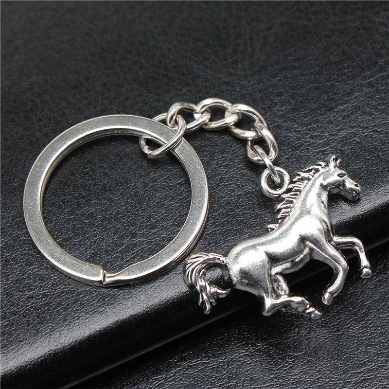 Vintage Horse Pendant Keychain for Women Girls