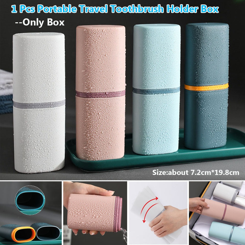 Portable Toothbrush Holder Box Travel Camping Toothbrush Toothpaste Storage