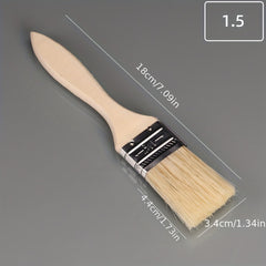 2pcs Thickened Wooden Handle Paint Brush BBQ Brush