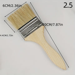 2pcs Thickened Wooden Handle Paint Brush BBQ Brush