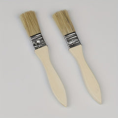 2pcs Thickened Wooden Handle Paint Brush BBQ Brush