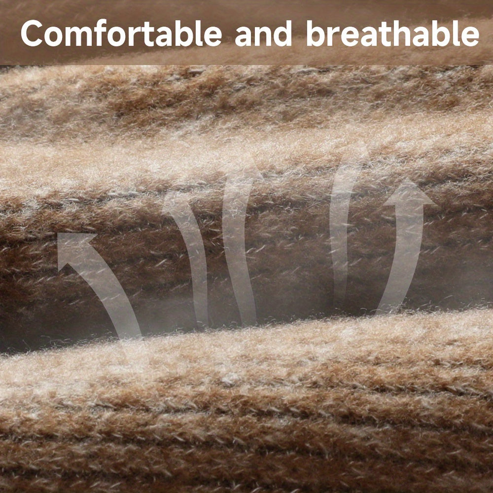 Winter Knitted Neck Gaiter Warmer Face Cover Windproof Half Mask Balaclava