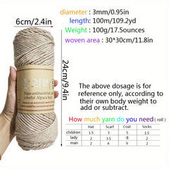 Alpaca Thick Wool Coat Shawl Stick Needlework Yarn Ball