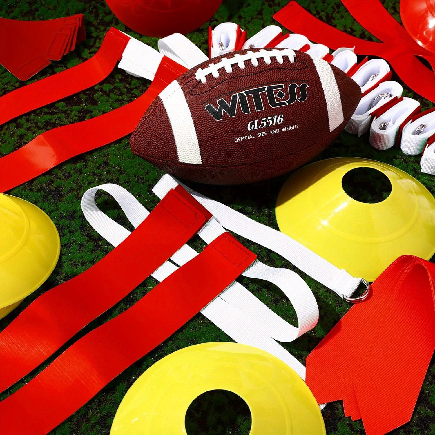 Adjustable Rugby Flag Set for Sports Games Training