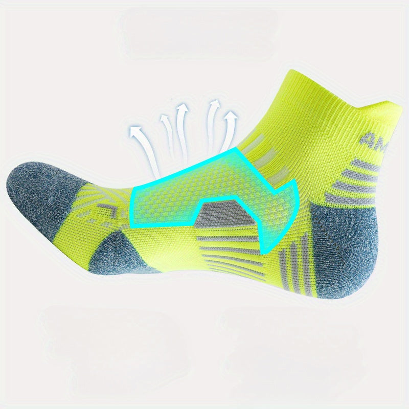 1 Pair Running Socks Thickened Ankle Socks for Men and Women