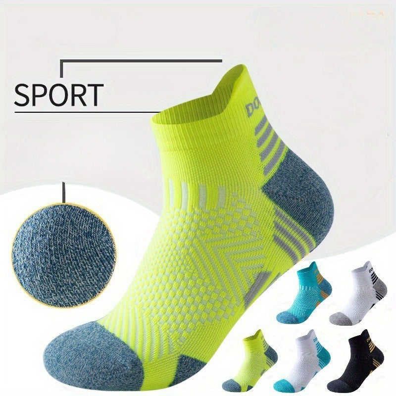 1 Pair Running Socks Thickened Ankle Socks for Men and Women