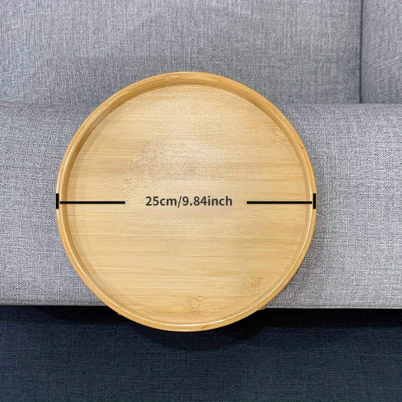Bamboo Sofa Armrest Clip-On Tray TV Snack Tray