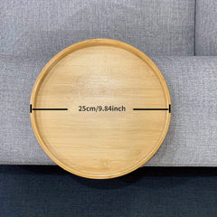 Bamboo Sofa Armrest Clip-On Tray TV Snack Tray
