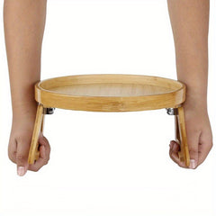 Bamboo Sofa Armrest Clip-On Tray TV Snack Tray