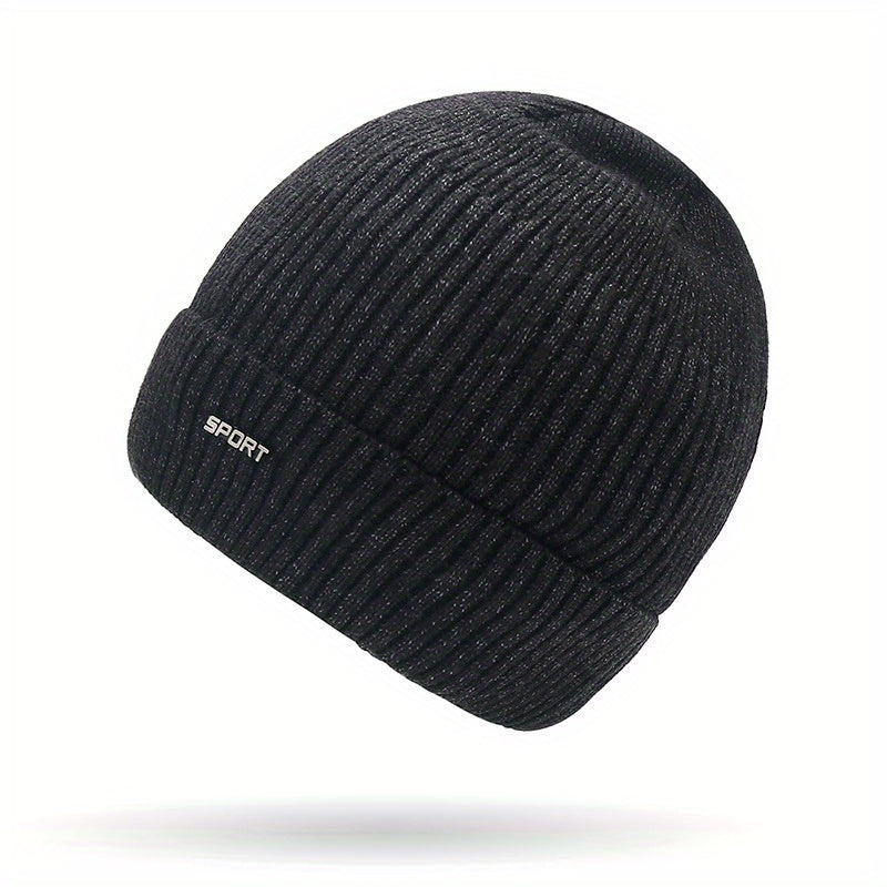 Winter Warm Thick Woolen Hat With Ear Protection for Outdoor Cycling