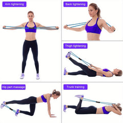 8 Shaped Resistance Bands Yoga Body Training Rope Fitness Stretching Band