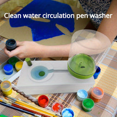 Water Circulation Brush Cleaner Box for Outdoor Painting Tool
