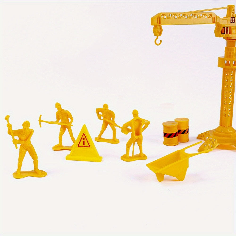 Plastic Brick Workers Construction Team Decoration Toys