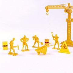 Plastic Brick Workers Construction Team Decoration Toys