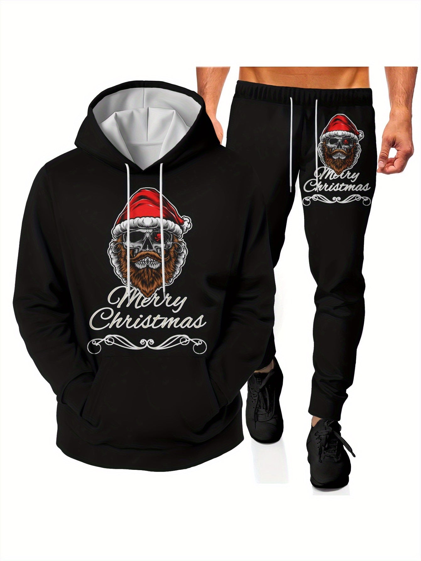 Men's 3D Print Hoodie Joggers Set