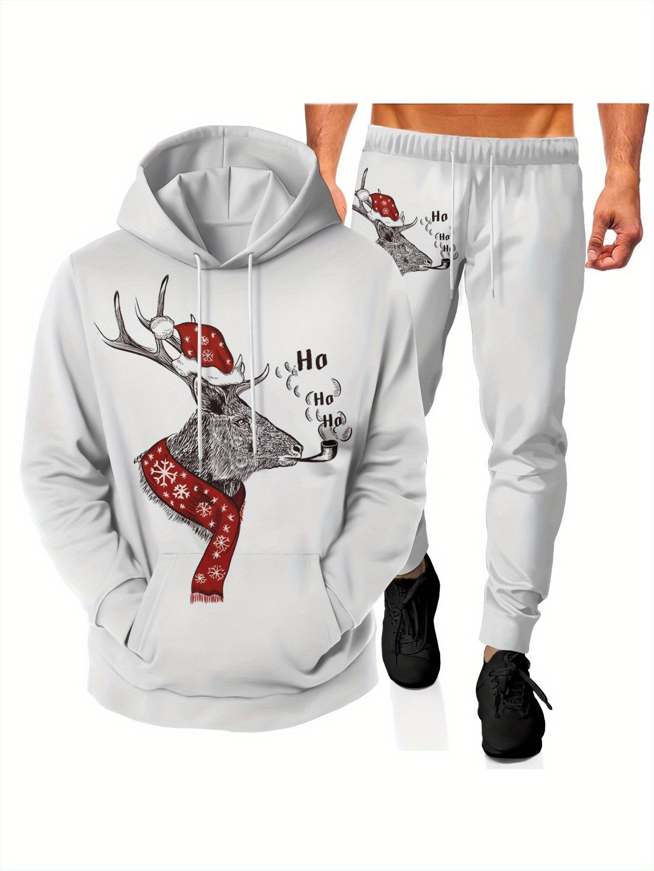 Men's 3D Print Hoodie Joggers Set