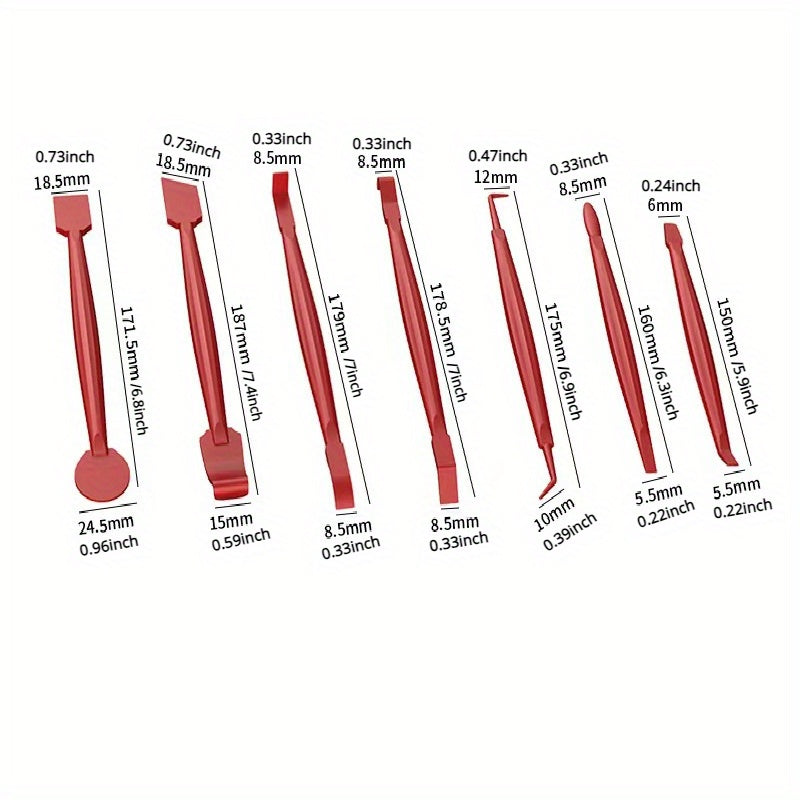 7pcs Car Film Edging Tool for Invisible Change Film - Plastic Tool