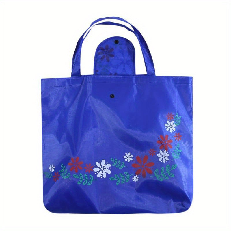 Foldable Shopping Bag Women Handbag Casual Floral Printed Large Capacity Bag