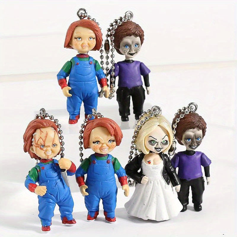 Horrible Dolls Figurine Cake Decoration Halloween Gift 6pcs