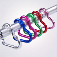 Colorful Heart Keychain Carabiner Backpack Hanging Buckles