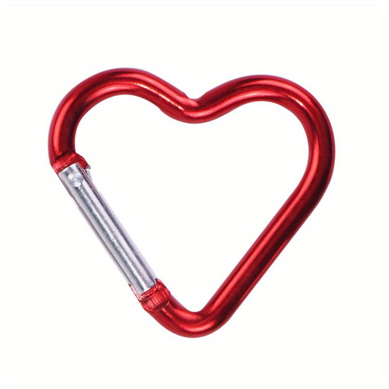 Colorful Heart Keychain Carabiner Backpack Hanging Buckles