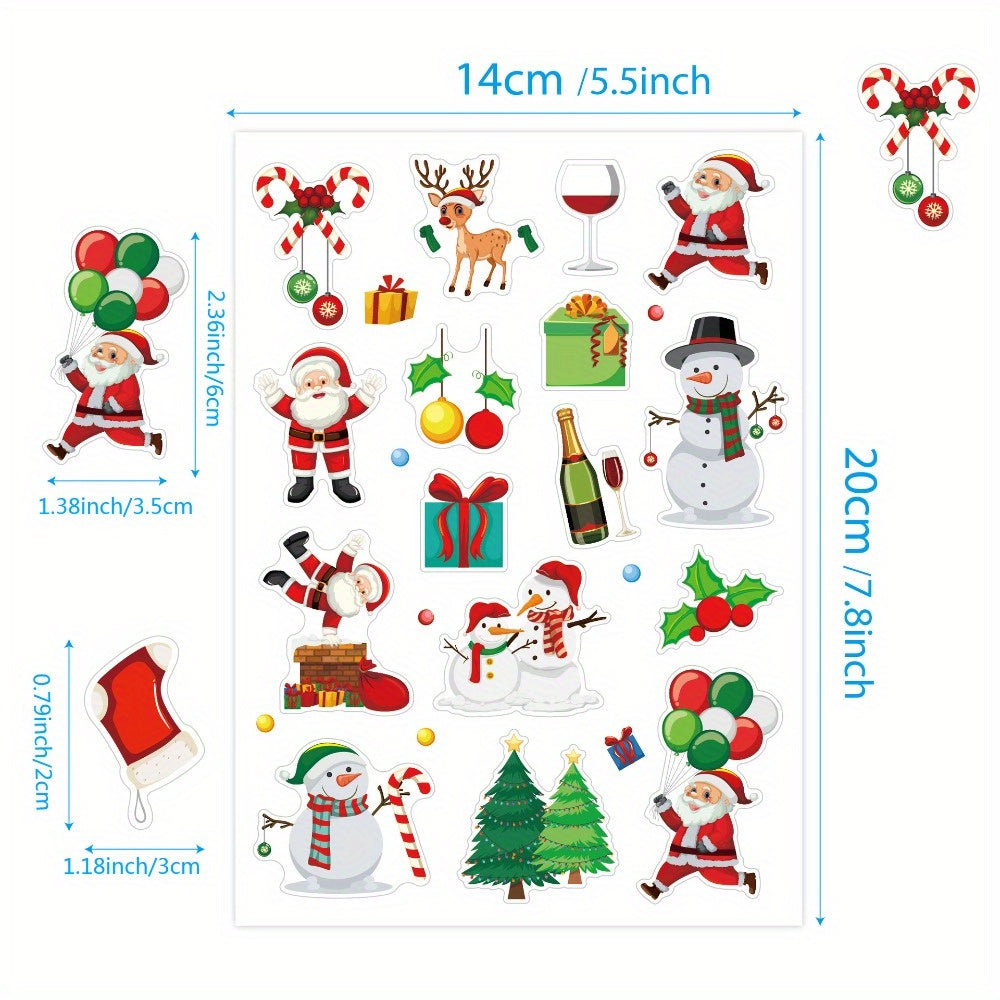 4pcs Christmas Snowflakes Stickers DIY Party Decorations