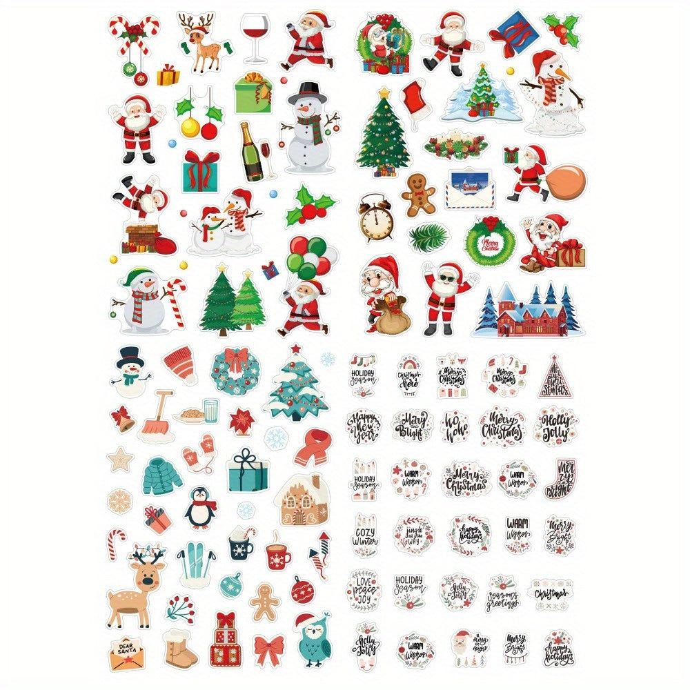4pcs Christmas Snowflakes Stickers DIY Party Decorations