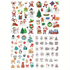 4pcs Christmas Snowflakes Stickers DIY Party Decorations
