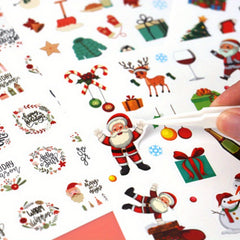 4pcs Christmas Snowflakes Stickers DIY Party Decorations