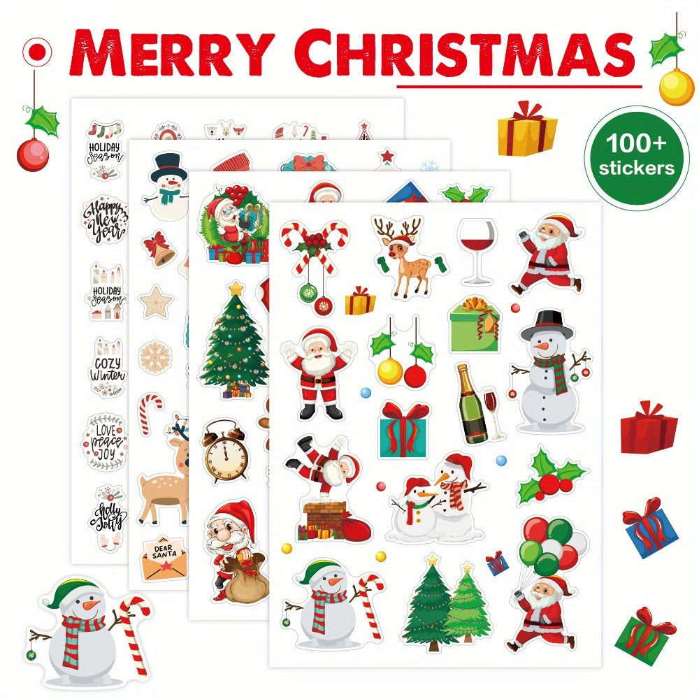 4pcs Christmas Snowflakes Stickers DIY Party Decorations