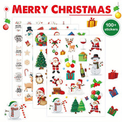 4pcs Christmas Snowflakes Stickers DIY Party Decorations