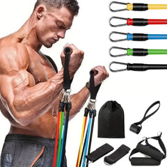 11pcs Resistance Bands Set for Yoga Pilates Gym Exercise