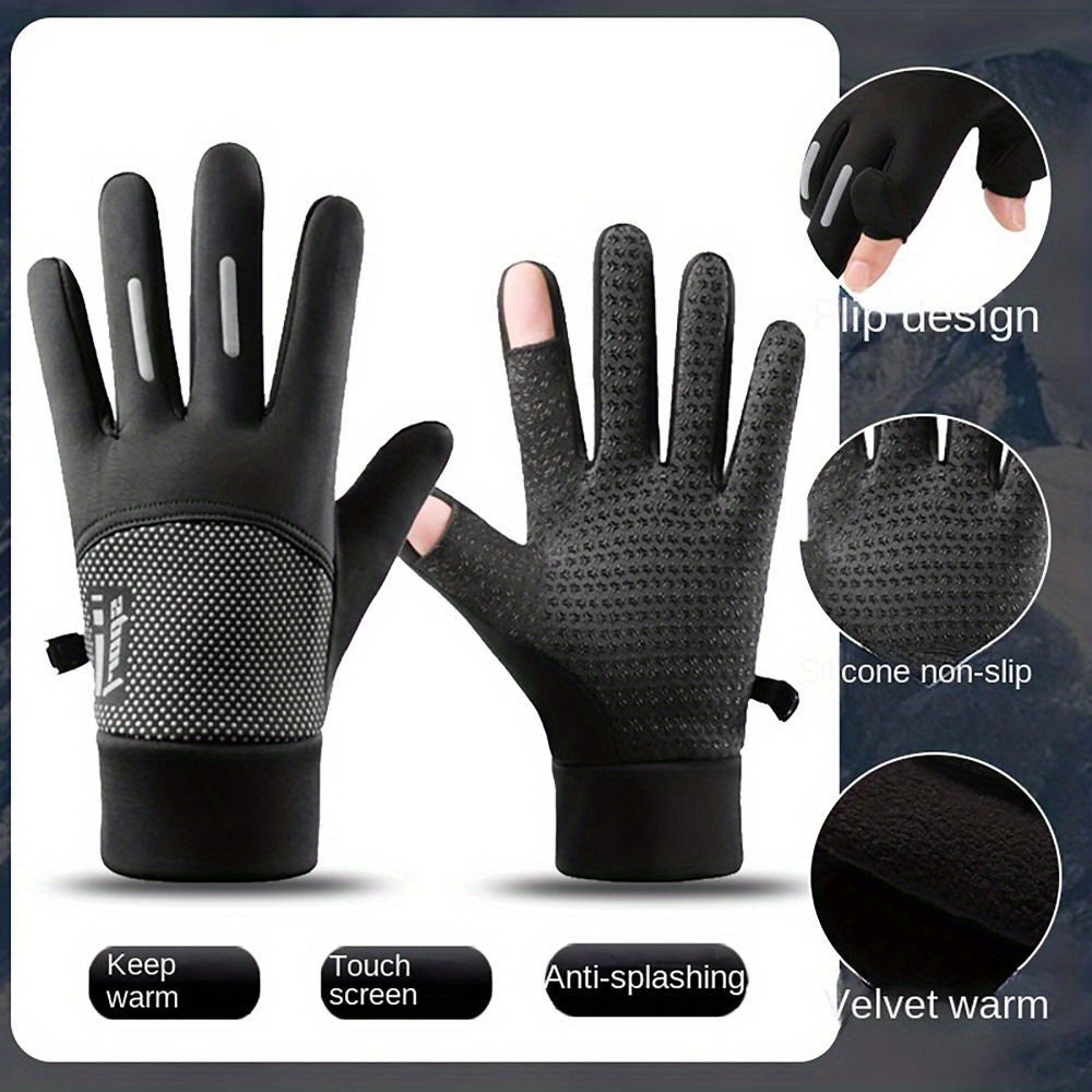 Waterproof Silicone Anti-Slip Winter Gloves Touchscreen