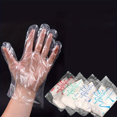 100 Pack Plastic Disposable Gloves Cooking Meal Preping Kitchen BBQ Cleaning