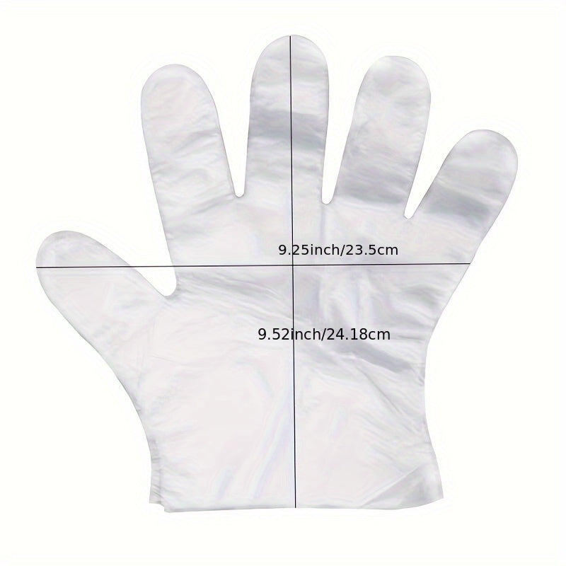 100 Pack Plastic Disposable Gloves Cooking Meal Preping Kitchen BBQ Cleaning