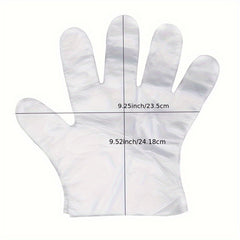 100 Pack Plastic Disposable Gloves Cooking Meal Preping Kitchen BBQ Cleaning