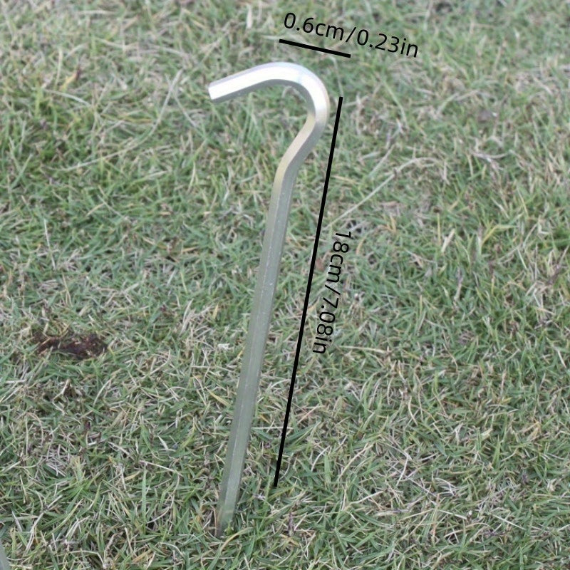 1pc Aluminum Alloy Tent Peg Hexagonal Peg Ground Tent Nail