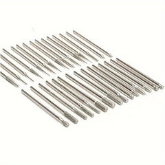 30pcs Diamond Grinding Burr Needle Point for Glass Jade Stone 2.35 3mm Drill Bit