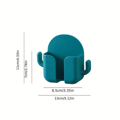 Phone Charging Stand Holder with Hooks Remote Control Storage